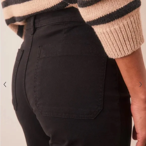 NWT Marine Layer Bridget Wide Leg Crop Pants in Faded Black SZ 10 - Picture 5 of 16